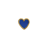 Petit Love Heart Cobalt Blue Enamel - Single
