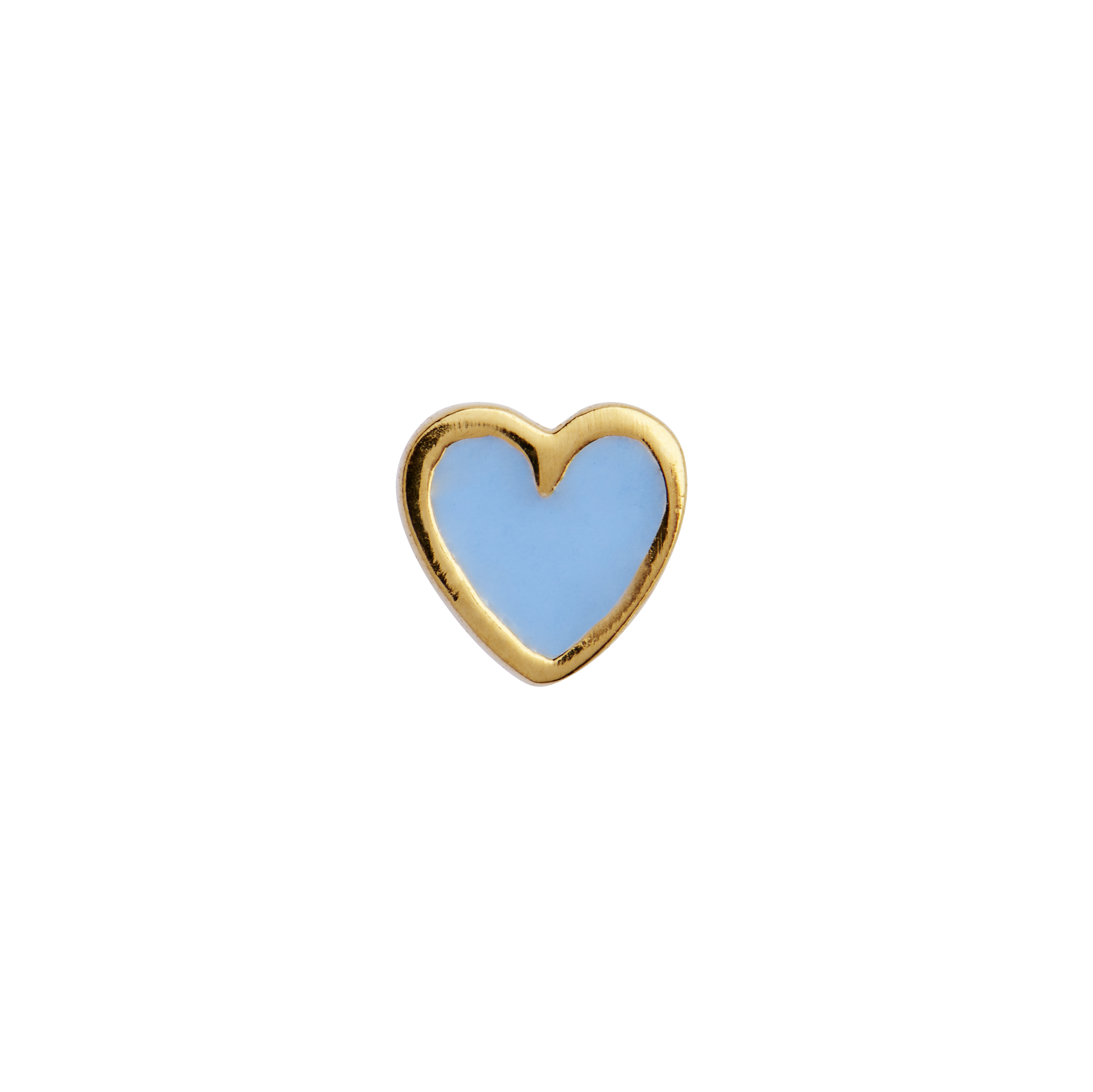 Petit Love Heart Light Blue Enamel - Single