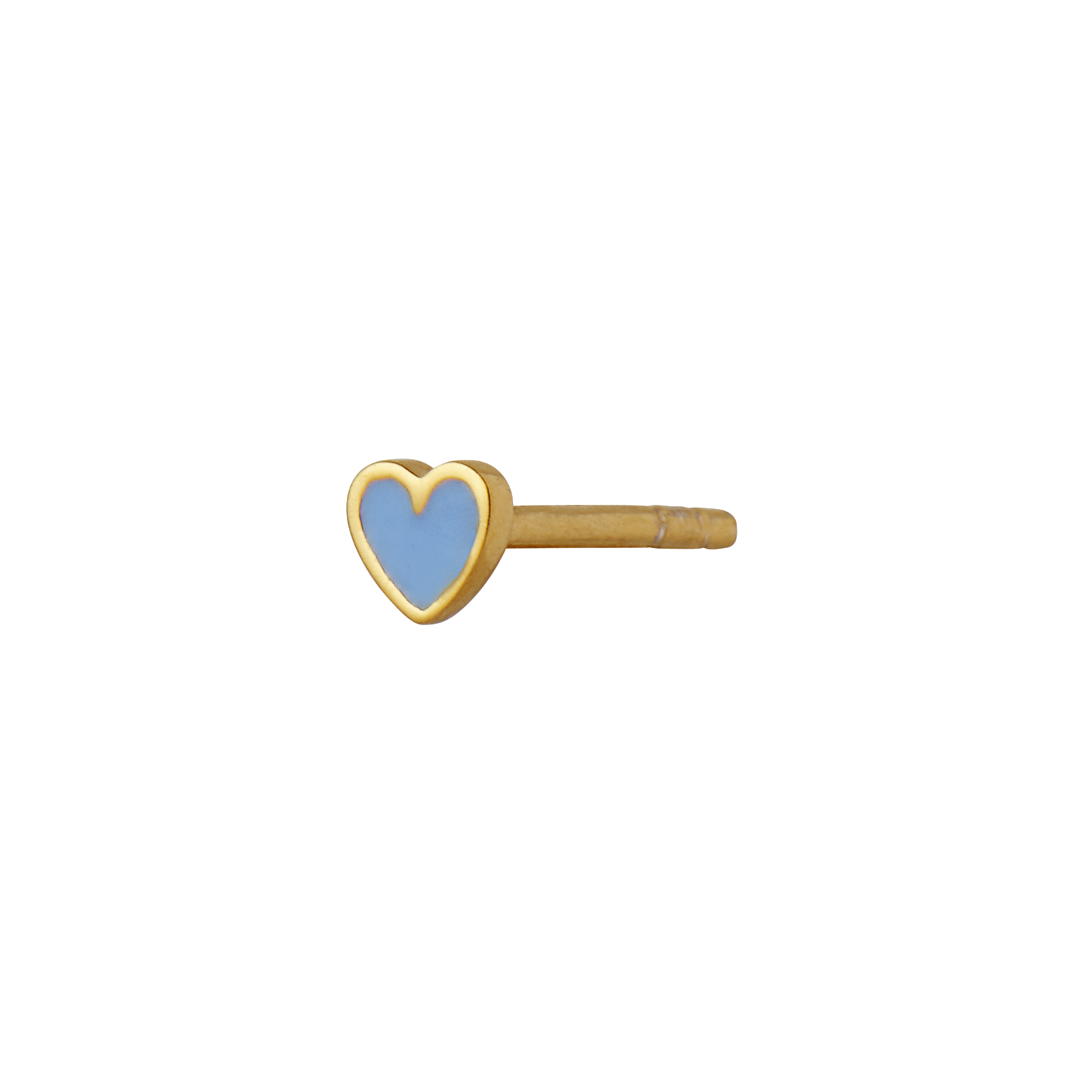 Petit Love Heart Light Blue Enamel - Single