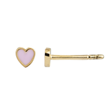 Petit Love Heart Light Pink Enamel - Single