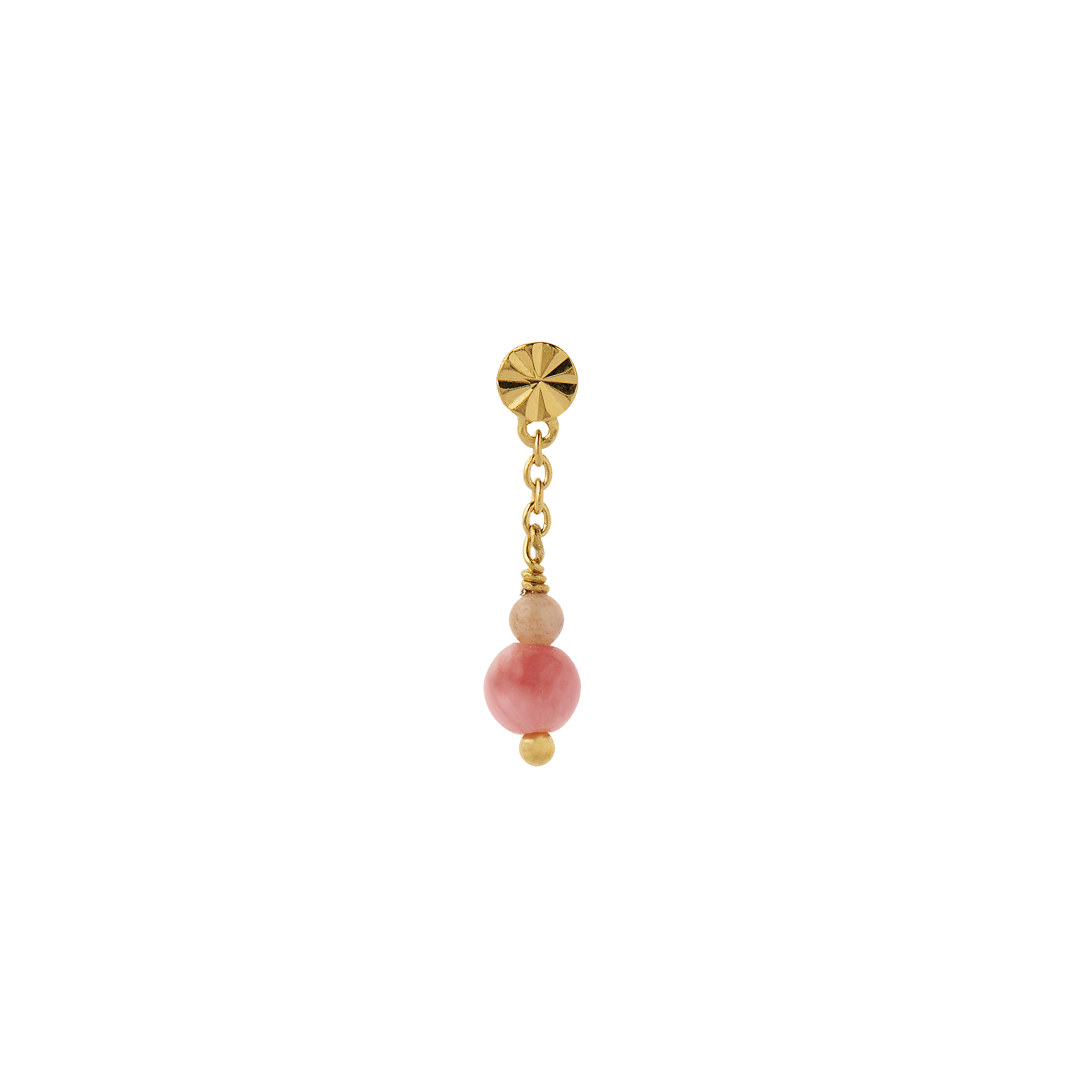 Tres Petit Etoile Earring with Coral - Single