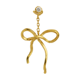 Dangling Flow Bow Earring - Single