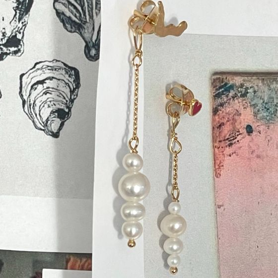 Pearl Berries Behind Ear Earring - Single